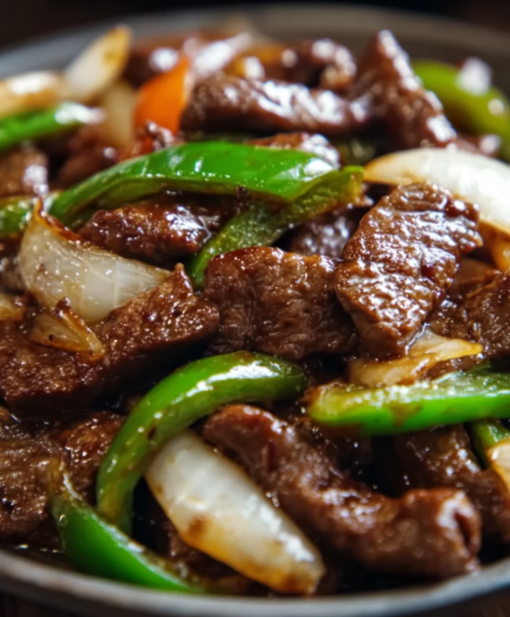Sizzling Beef Pepper Steak with Onions Recipe