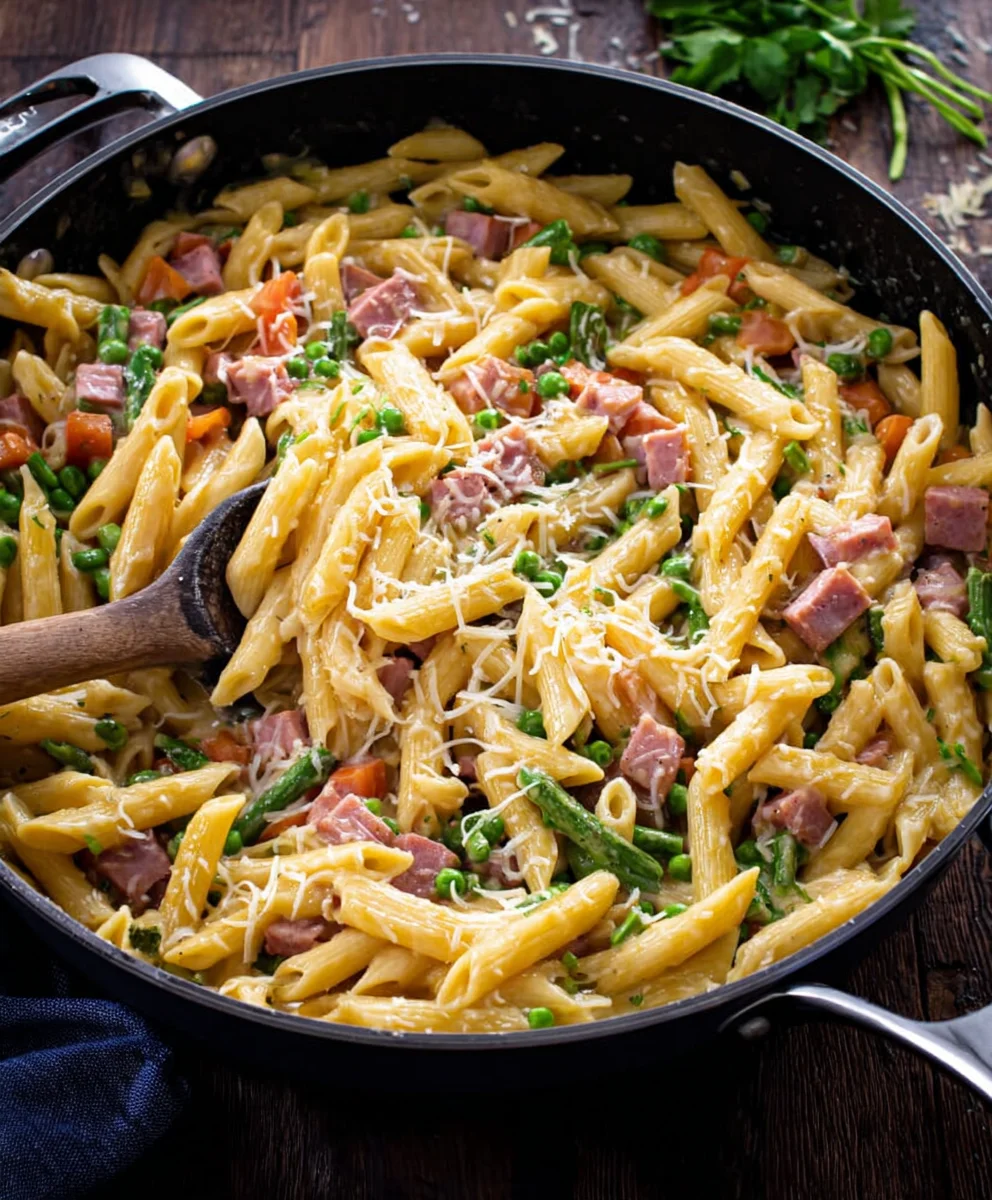 One Pot Beef Beef Ham Penne Skillet Easy Dinner