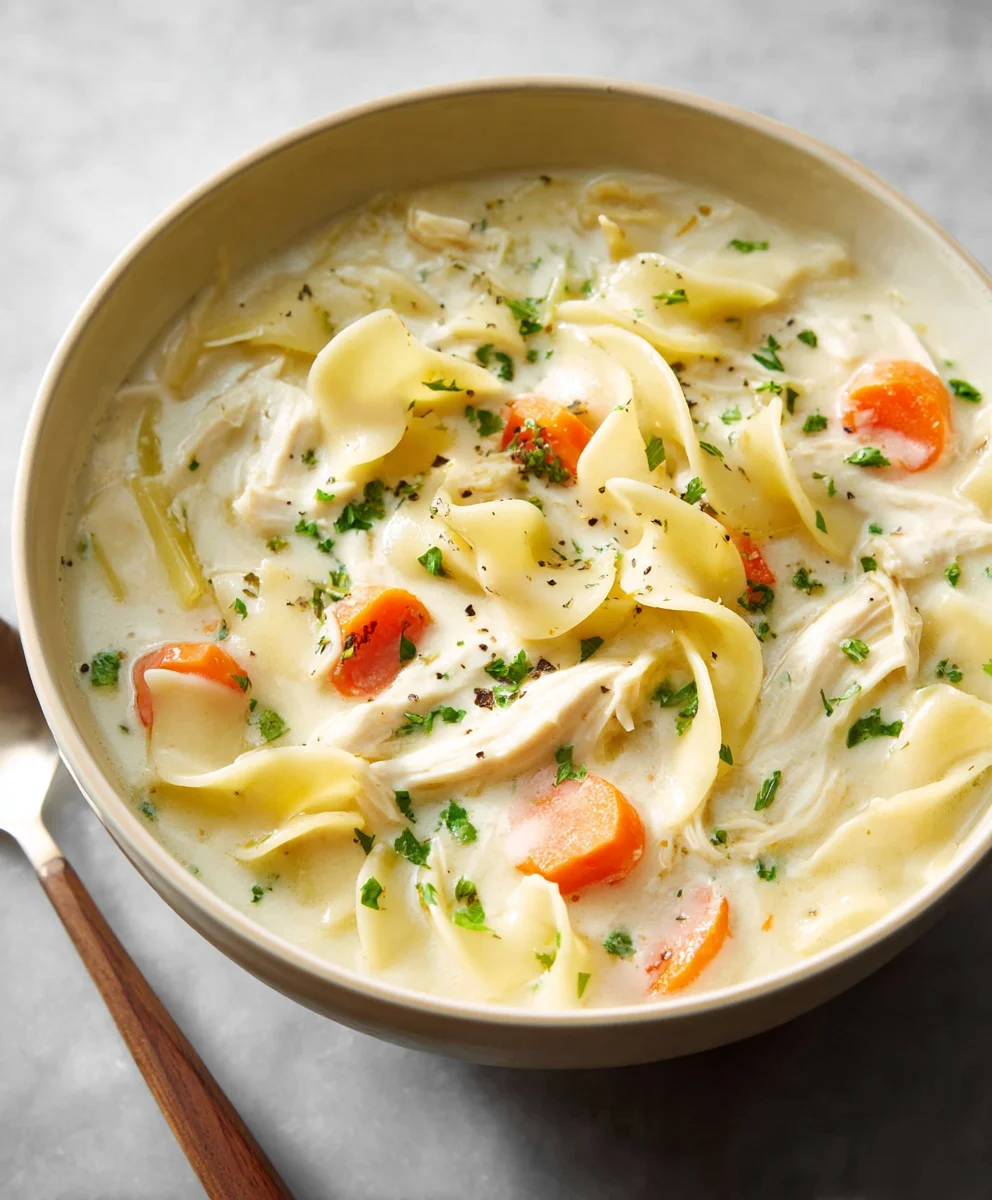 Creamy Chicken Noodle Soup - Easy Comfort Food