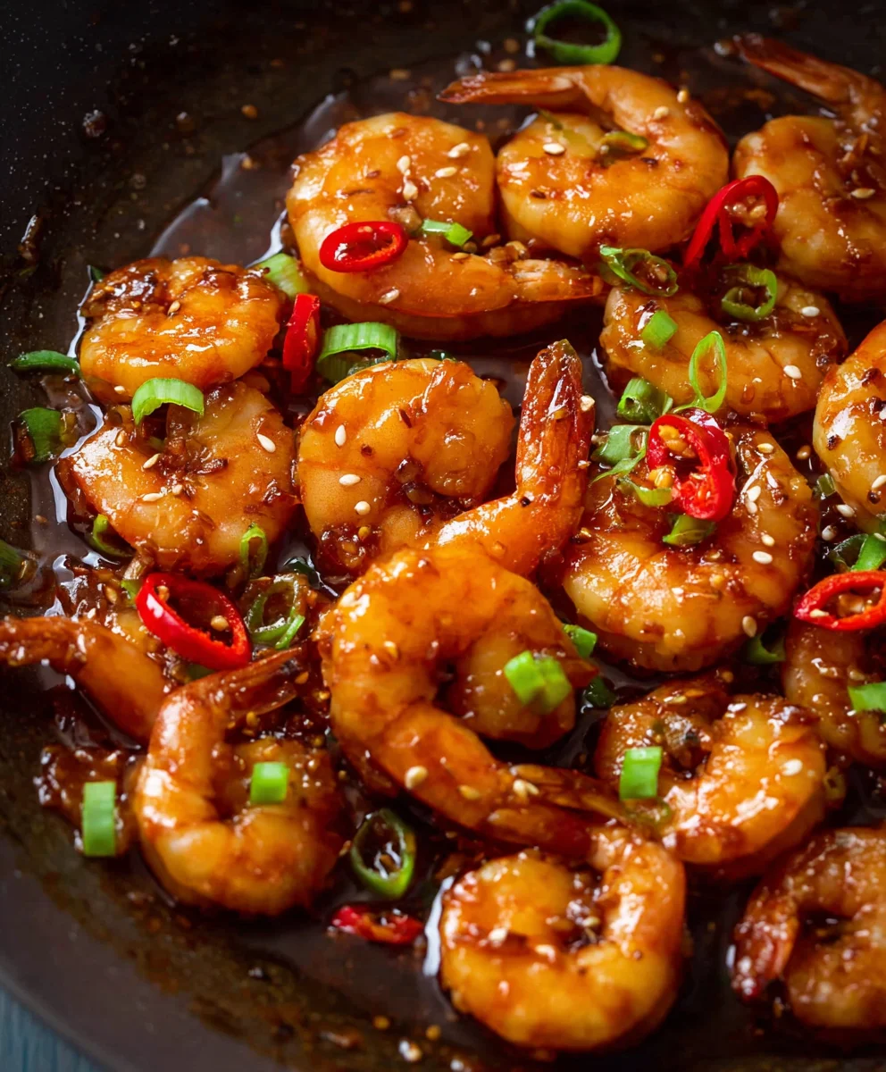 Asian Chilli Garlic Prawns - Quick & Spicy Recipe