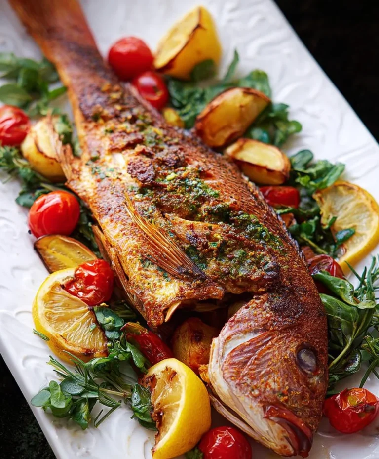Oven Baked Whole Yellowtail Snapper-Easy Healthy Meal