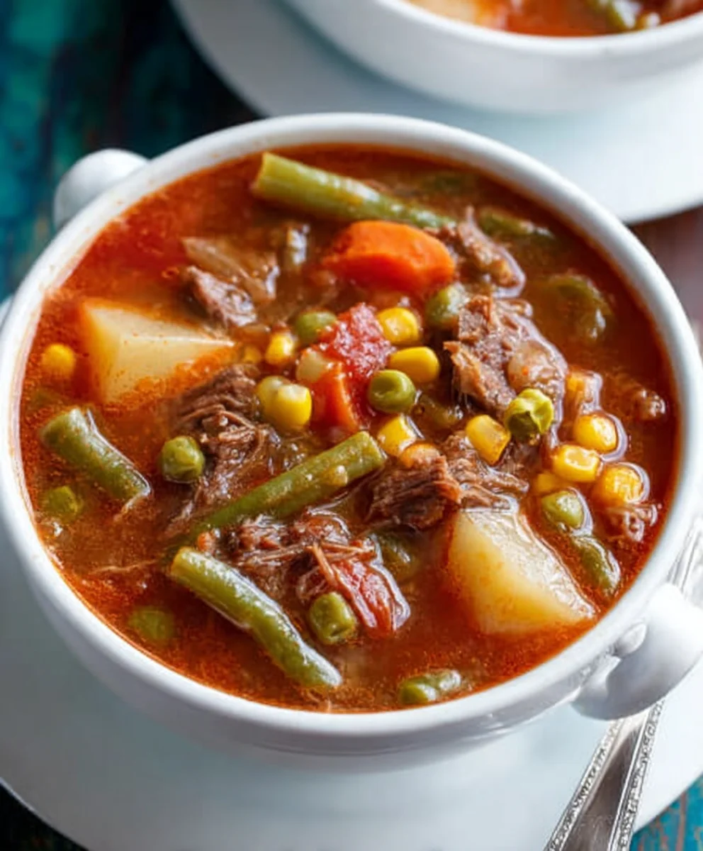 Mom's Old-Fashioned Vegetable Beef Soup Recipe