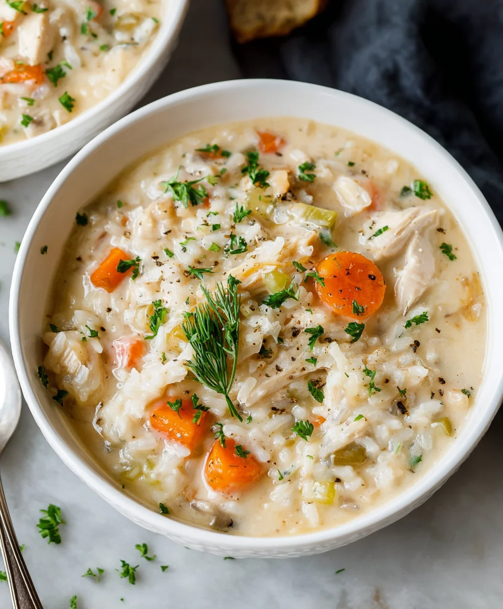 Creamy Chicken Rice Soup Recipe - Easy Comfort Food
