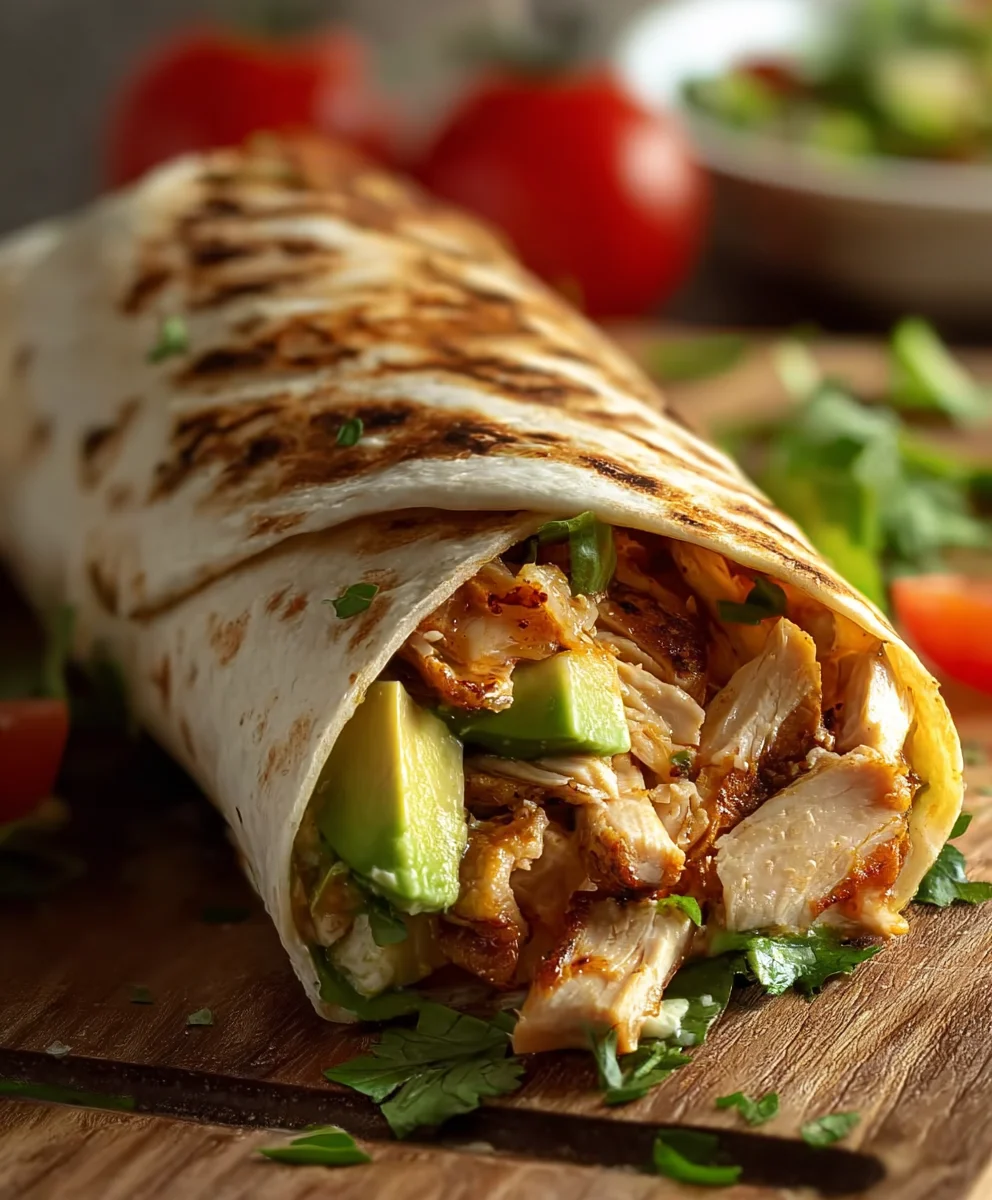 Healthy Chicken Avocado Wrap Recipe-Quick & Easy Lunch