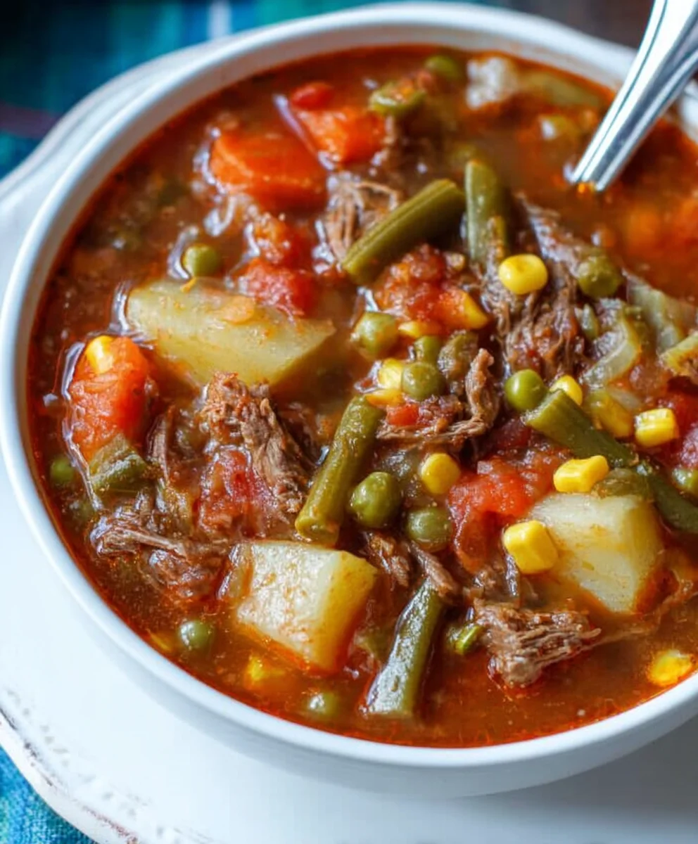 Mom's Old-Fashioned Vegetable Beef Soup Recipe