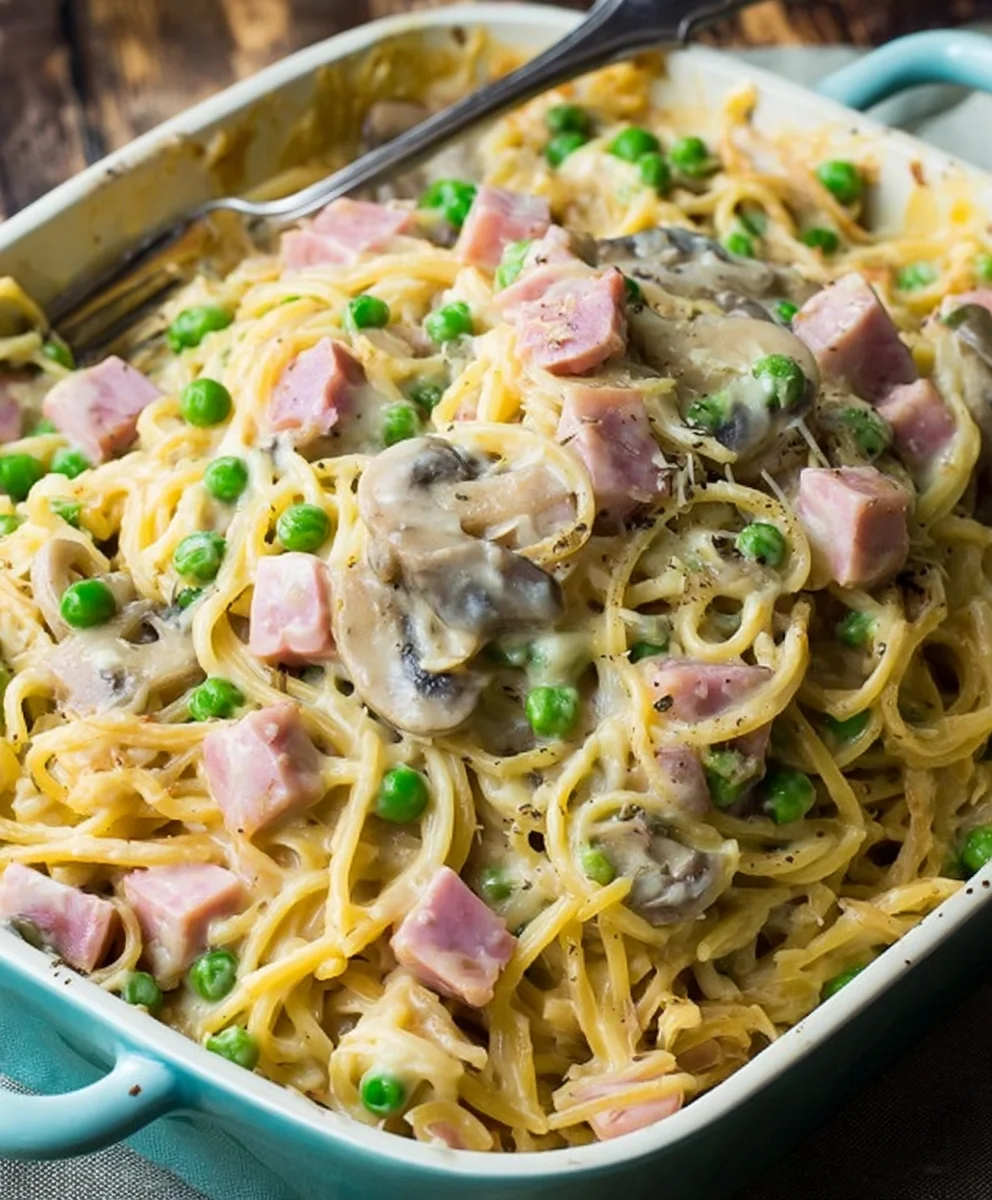 Beef Beef Ham Tetrazzini - Delicious Pasta Bake Recipe
