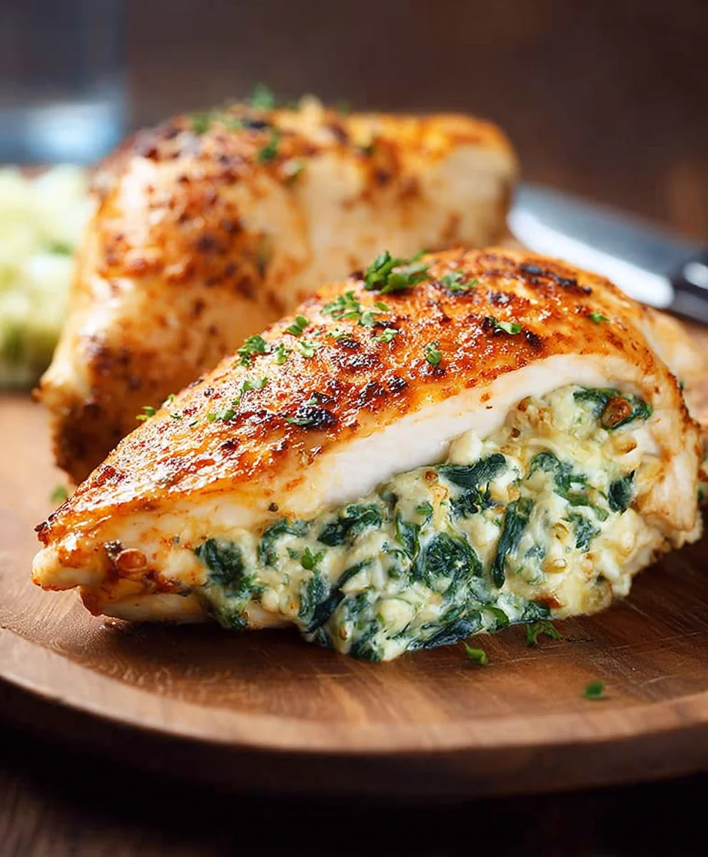 Spinach Stuffed Chicken Breasts Recipe - Easy & Delicious