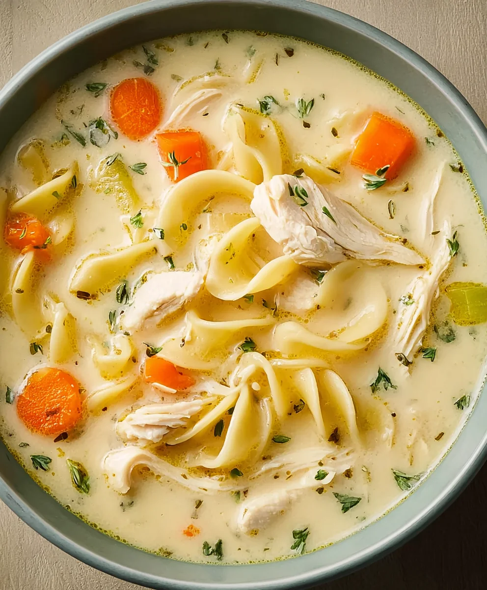Creamy Chicken Noodle Soup - Easy Comfort Food