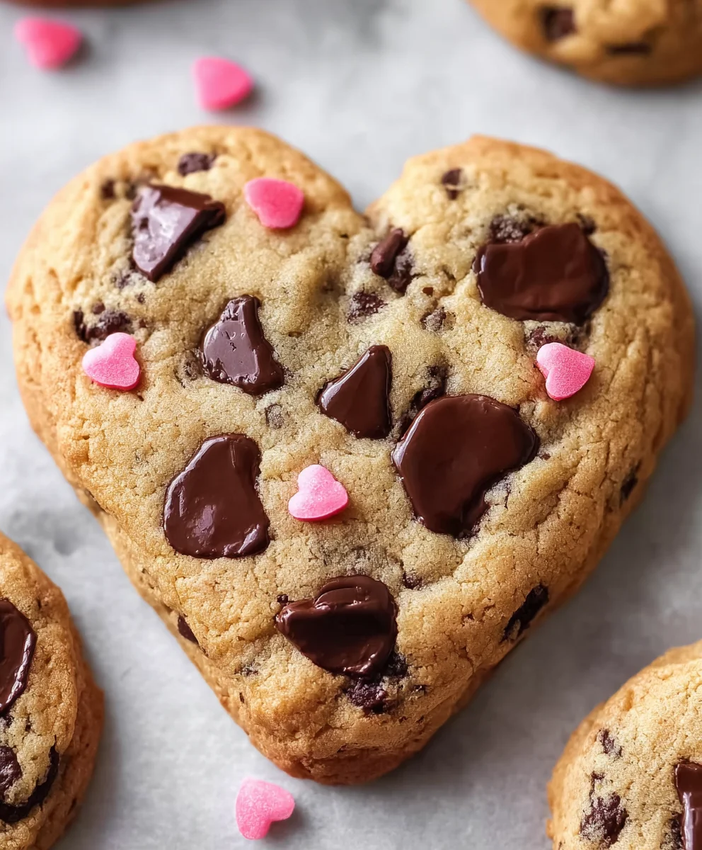 Heart-Shaped Chocolate Chip Cookies-Perfectly Sweet Delights