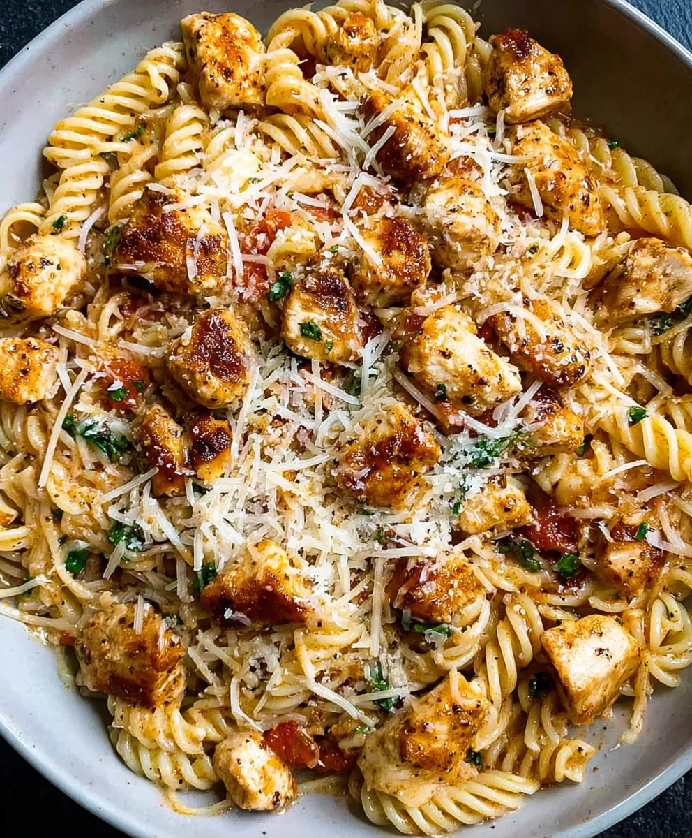 Healthy Garlic Parmesan Chicken Pasta Recipe