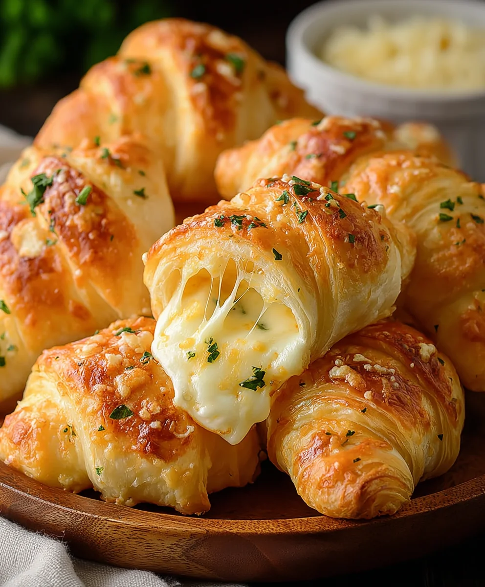 Easy Cheesy Garlic Crescent Rolls Recipe