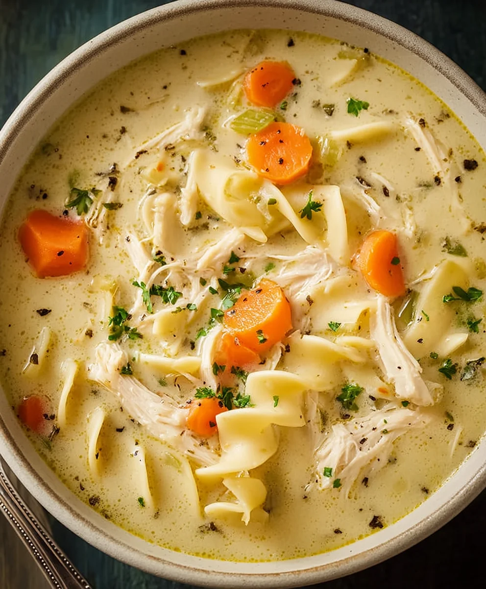 Creamy Chicken Noodle Soup - Easy Comfort Food