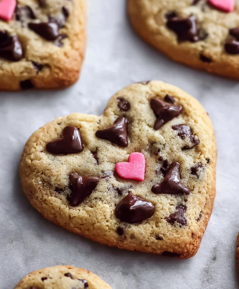 Heart-Shaped Chocolate Chip Cookies-Perfectly Sweet Delights
