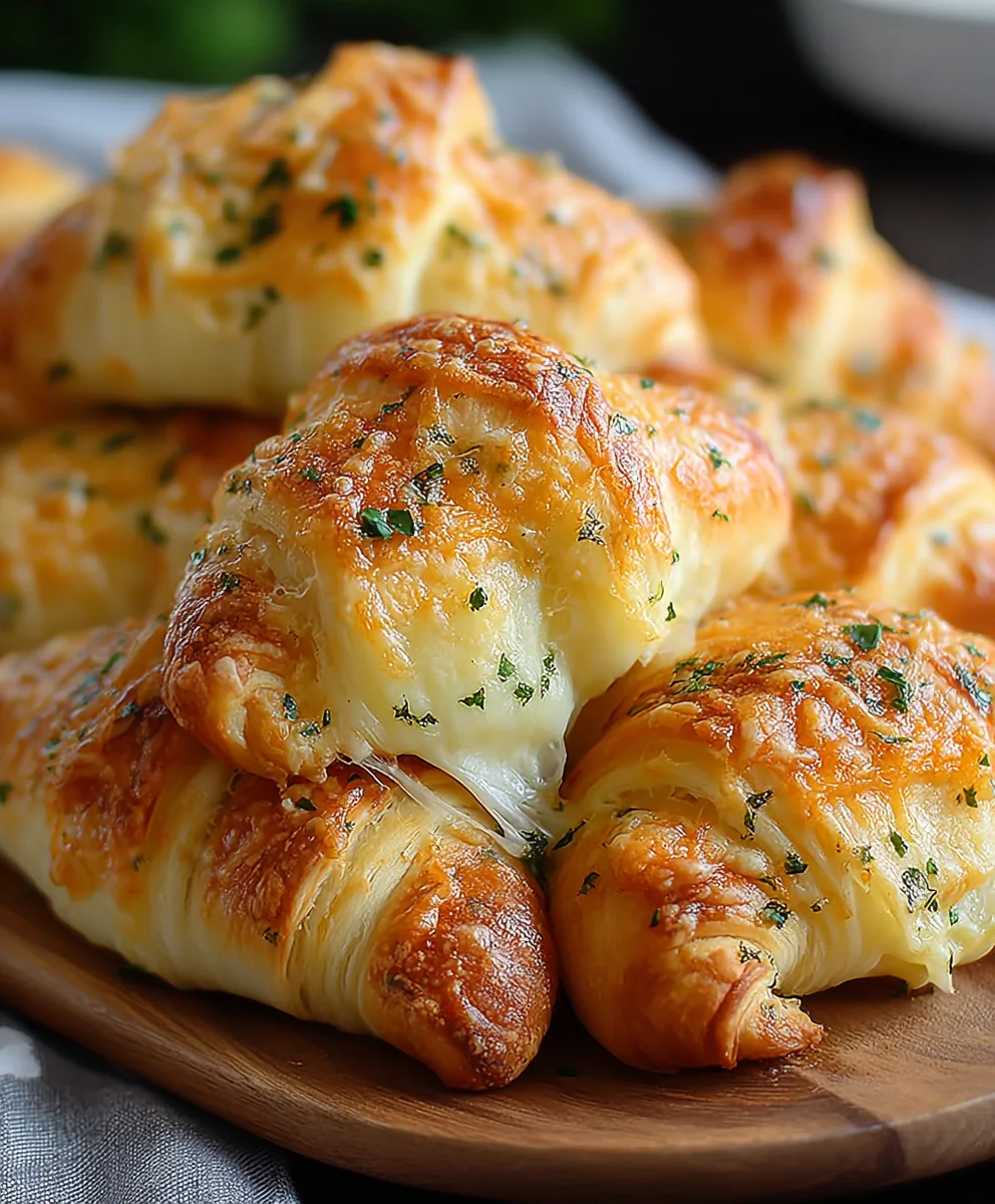 Easy Cheesy Garlic Crescent Rolls Recipe