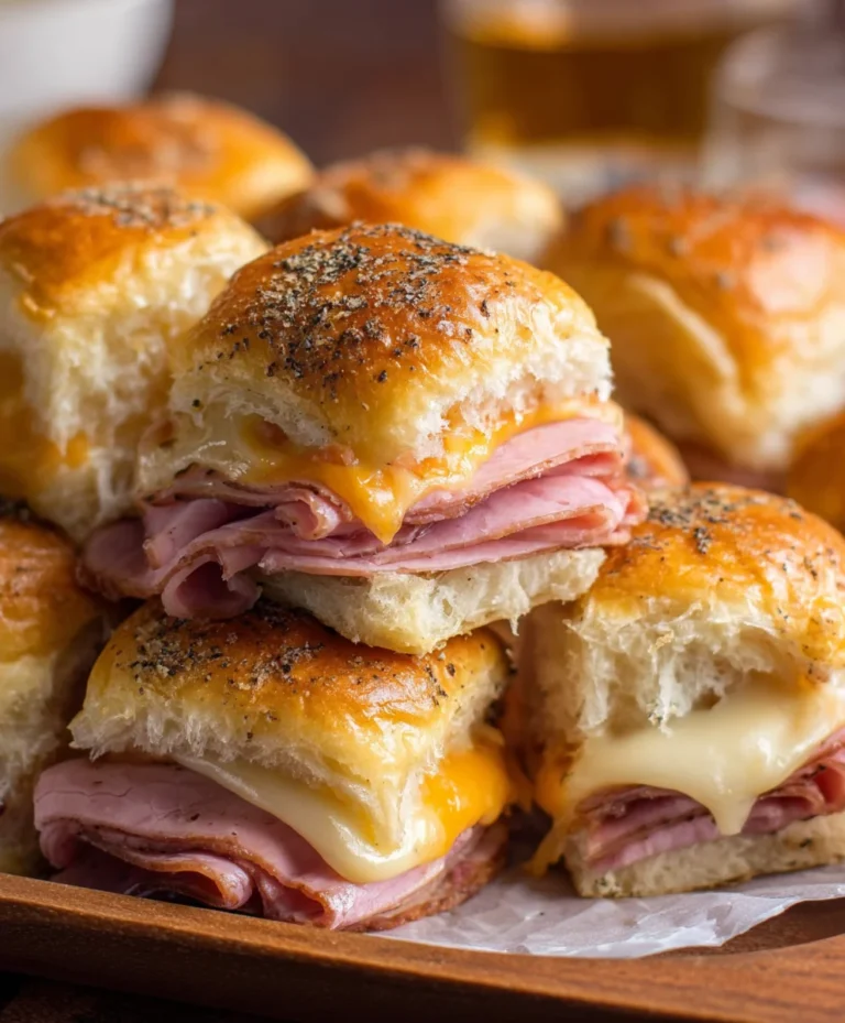 Beef Beef Ham Cheese Sliders- Easy Baked Appetizer