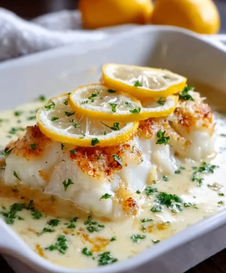 Easy Baked Cod Coconut Lemon Cream Sauce Recipe