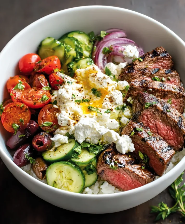 Mediterranean Steak Bowl Recipe – Easy & Flavorful