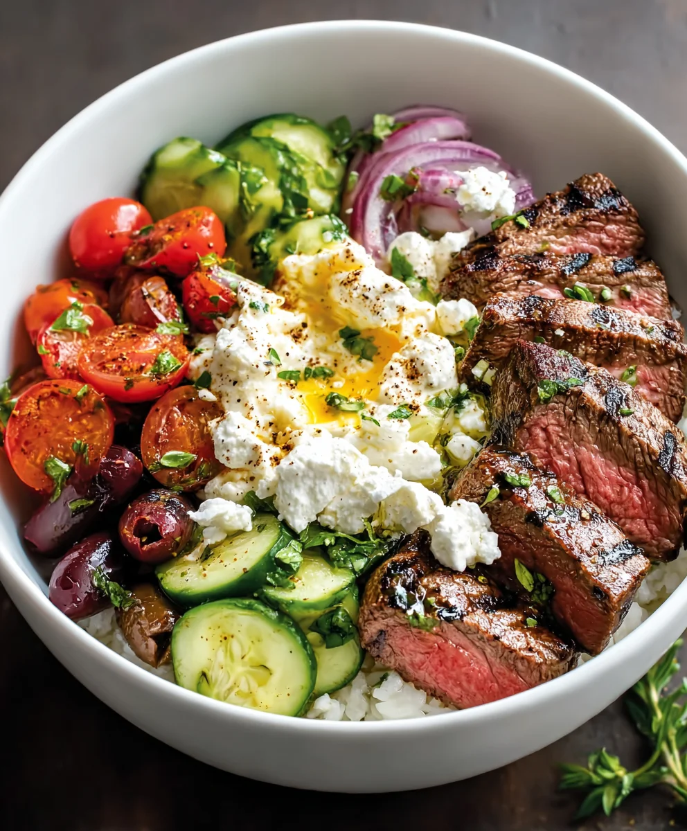 Mediterranean Steak Bowl Recipe - Easy & Flavorful
