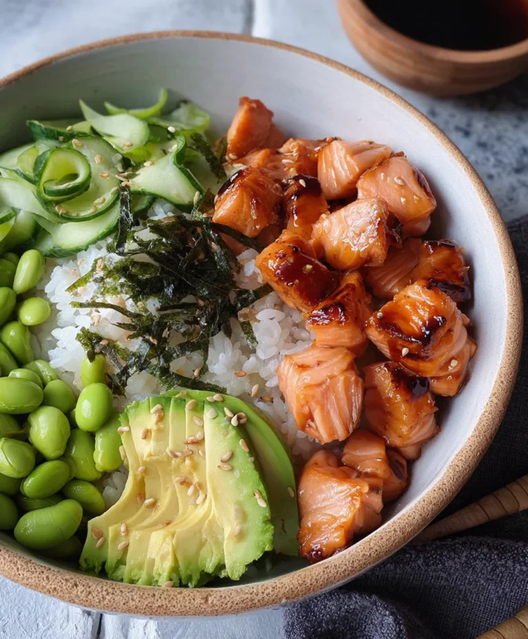 Easy Teriyaki Salmon Sushi Bowl – Gluten Free
