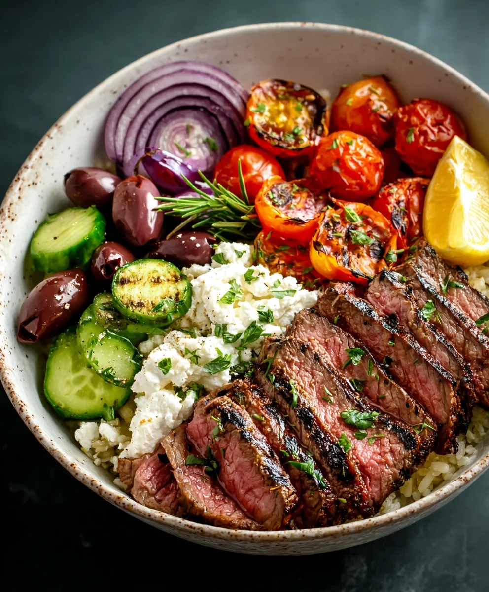 Mediterranean Steak Bowl Recipe - Easy & Flavorful