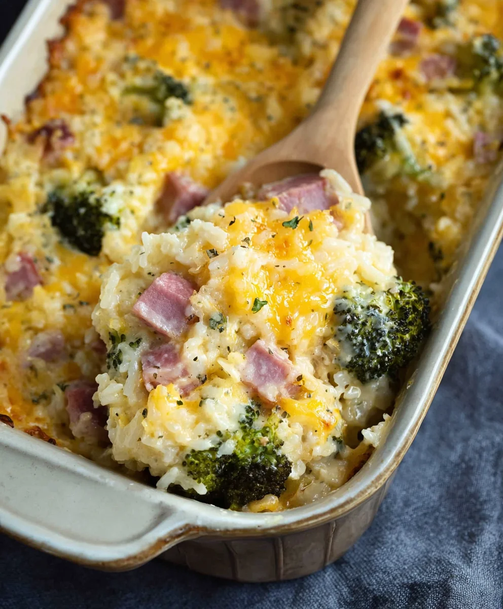 Beef Beef Ham Casserole with Broccoli-Rice