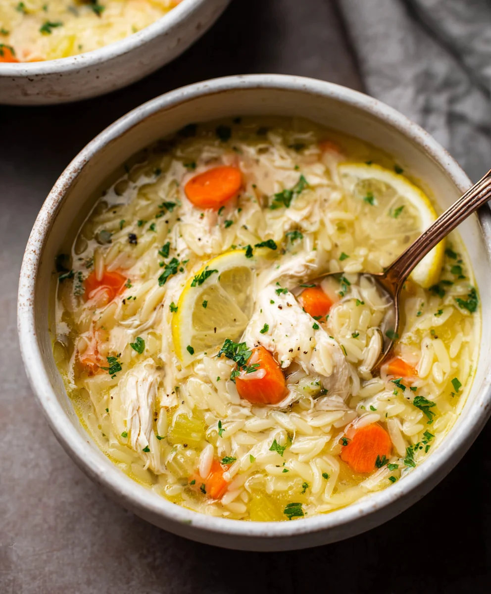 Lemon Chicken Orzo Soup- Easy & Delicious Recipe