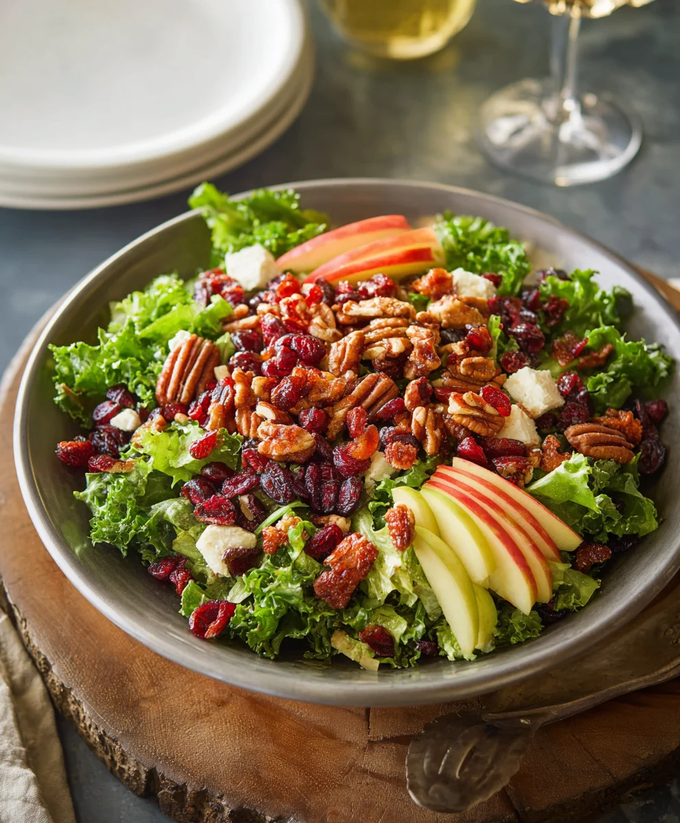 Apple Cranberry Pecan Salad-Fruity Nutty Delight