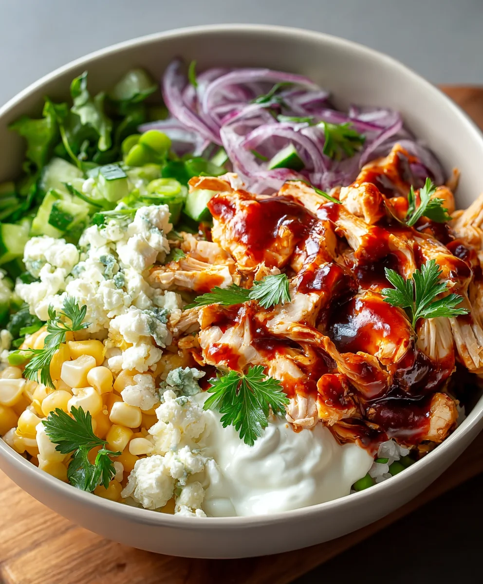 BBQ Chicken Cottage Cheese Bowl Recipe-Healthy & Easy