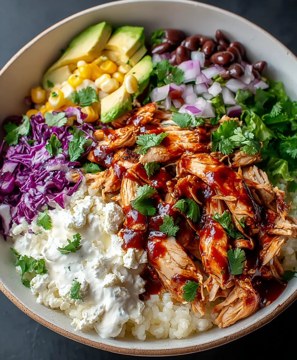 BBQ Chicken Cottage Cheese Bowl Recipe-Healthy & Easy