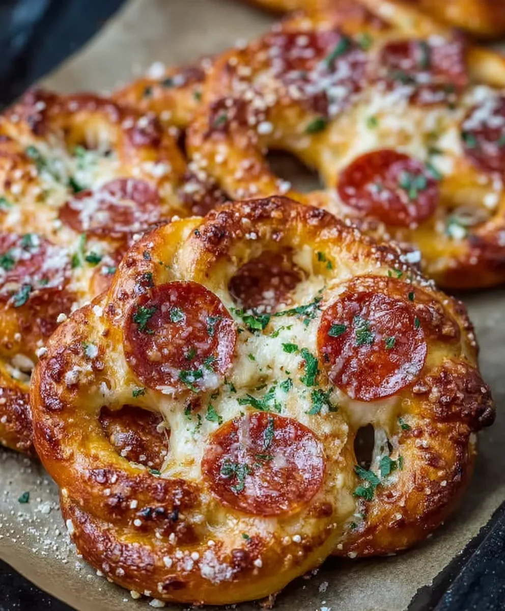 Garlic Butter Beef Beef Pepperoni Pizza Pretzels-Best Bite