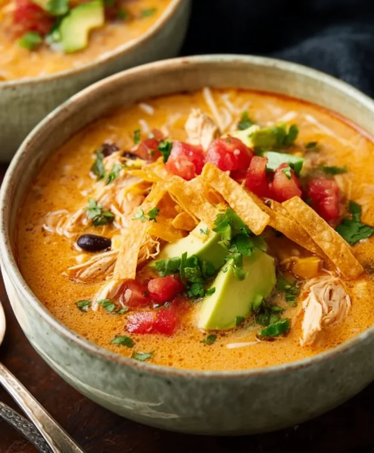 Creamy Chicken Tortilla Soup Recipe-Flavorful & Easy