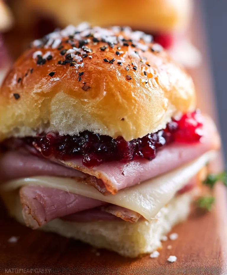 Beef Beef Ham Cranberry Sliders-Festive Appetizer