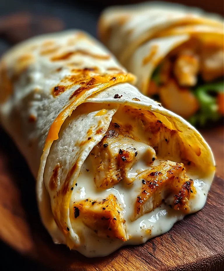 Cheesy Garlic Chicken Wraps – Easy & Delicious Recipe
