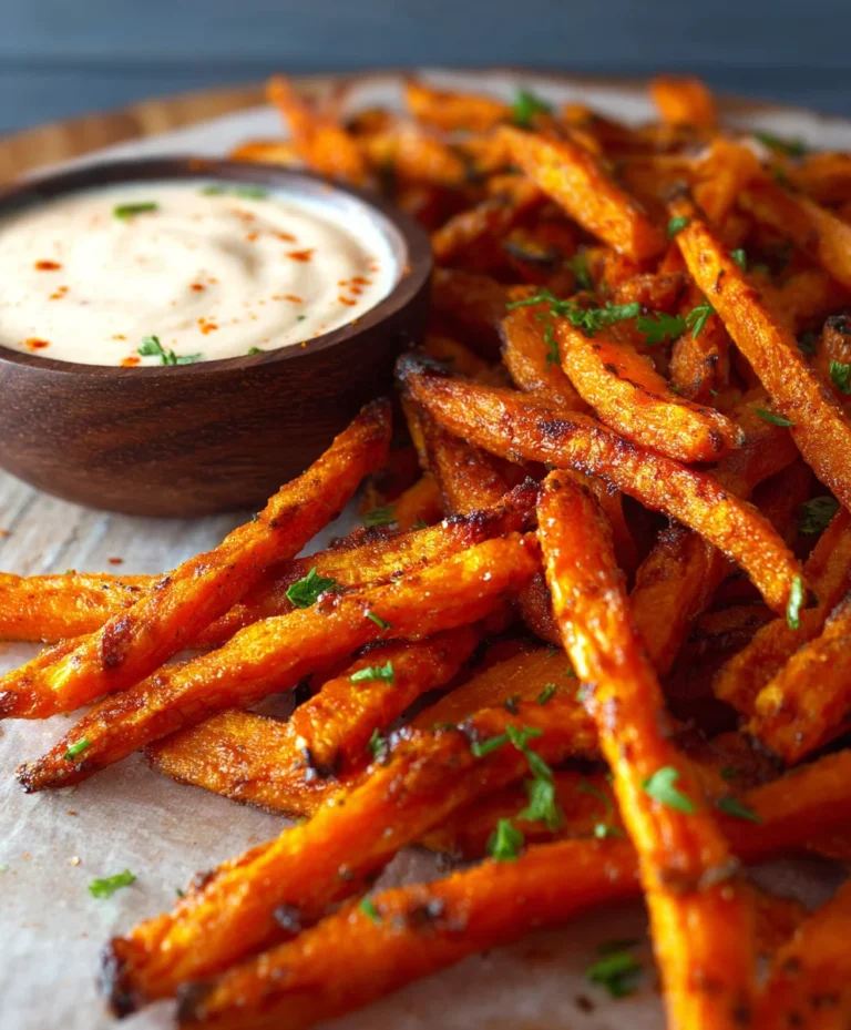 Baked Carrot Fries Paprika Garlic Aioli Recipe