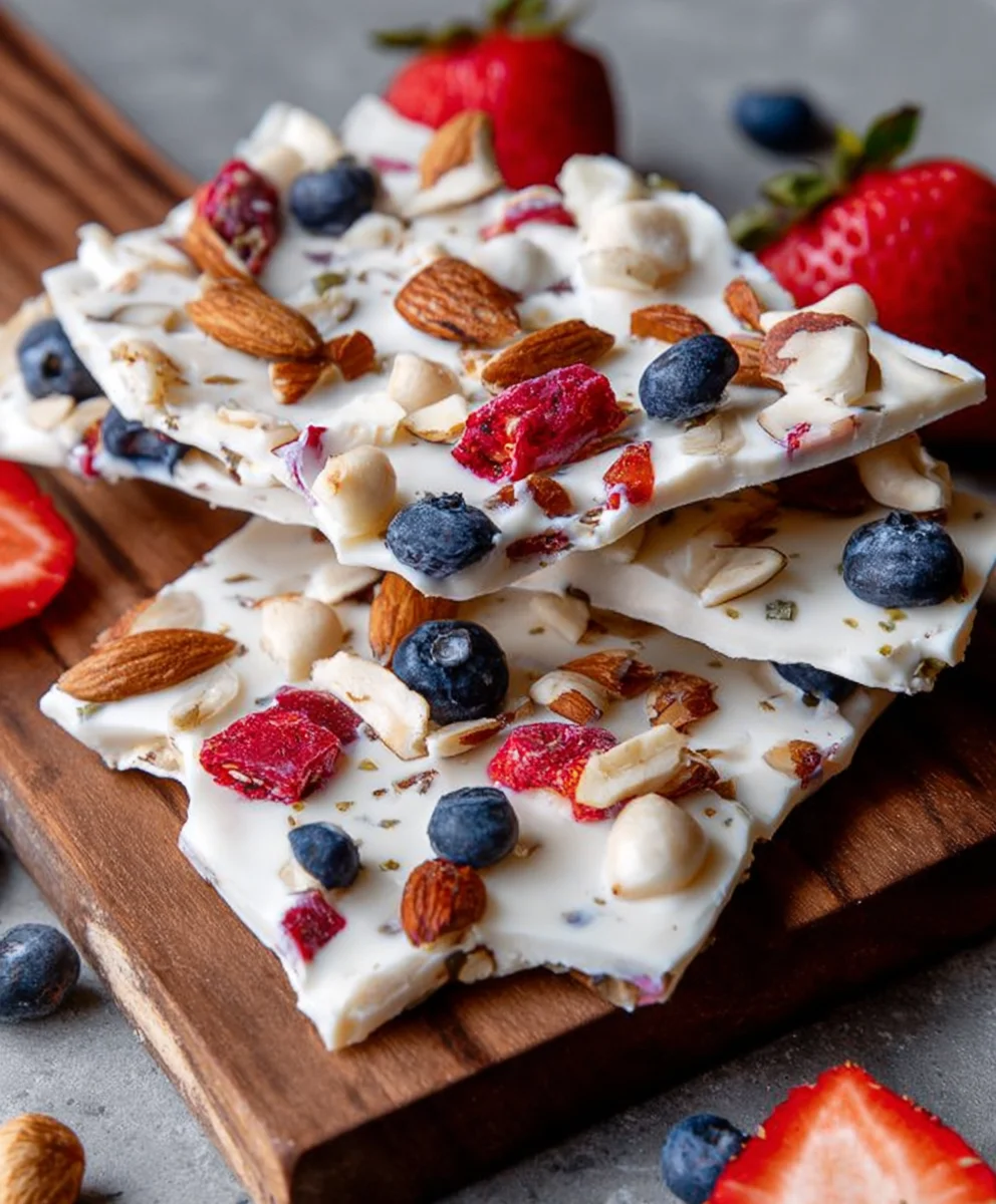 Easy Frozen Yogurt Bark Recipe - Healthy Dessert Treat