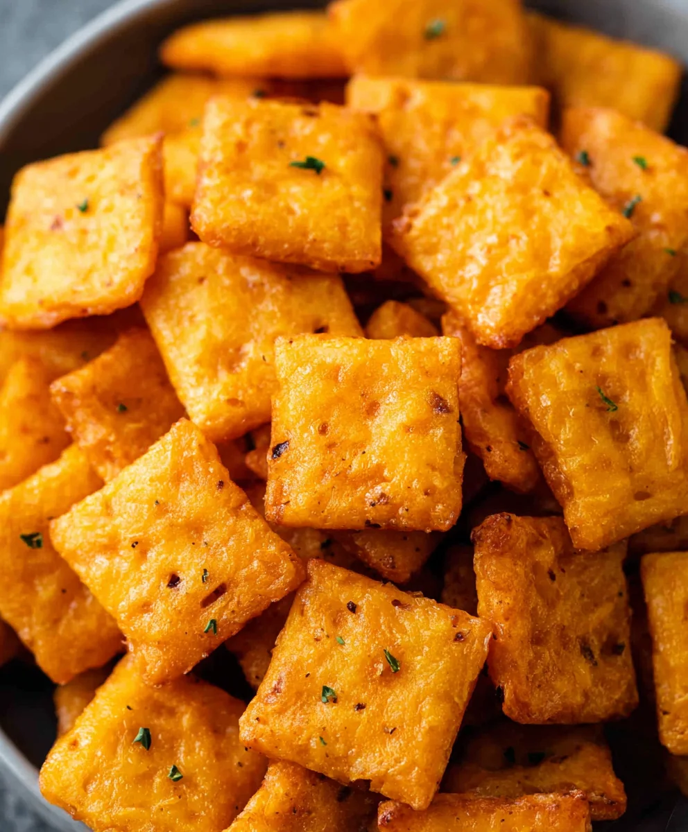 Homemade Cheez Its - Easy Cheesy Baked Snack Crackers