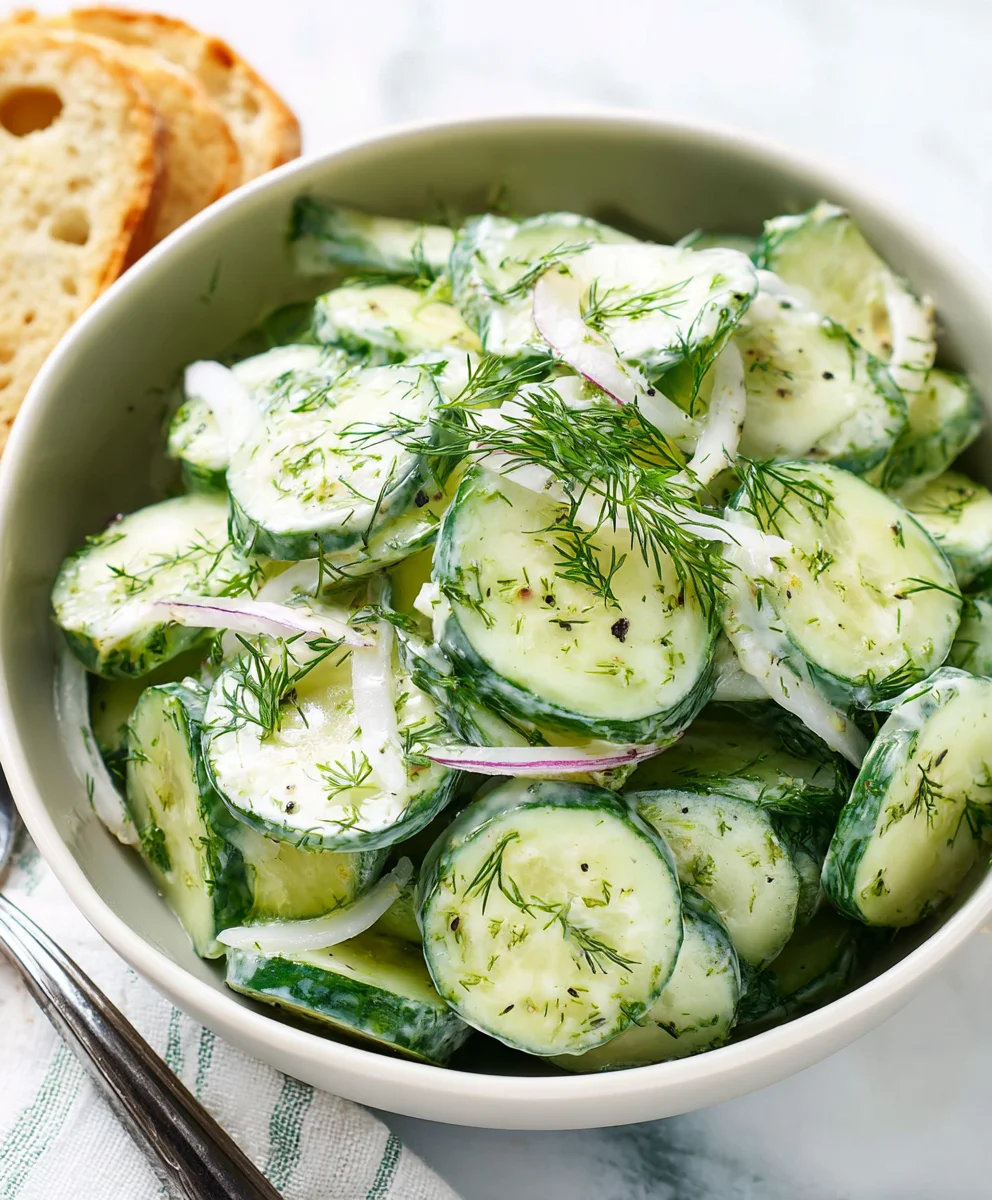 Cool Cucumber Dill Salad Recipe - Fresh & Easy