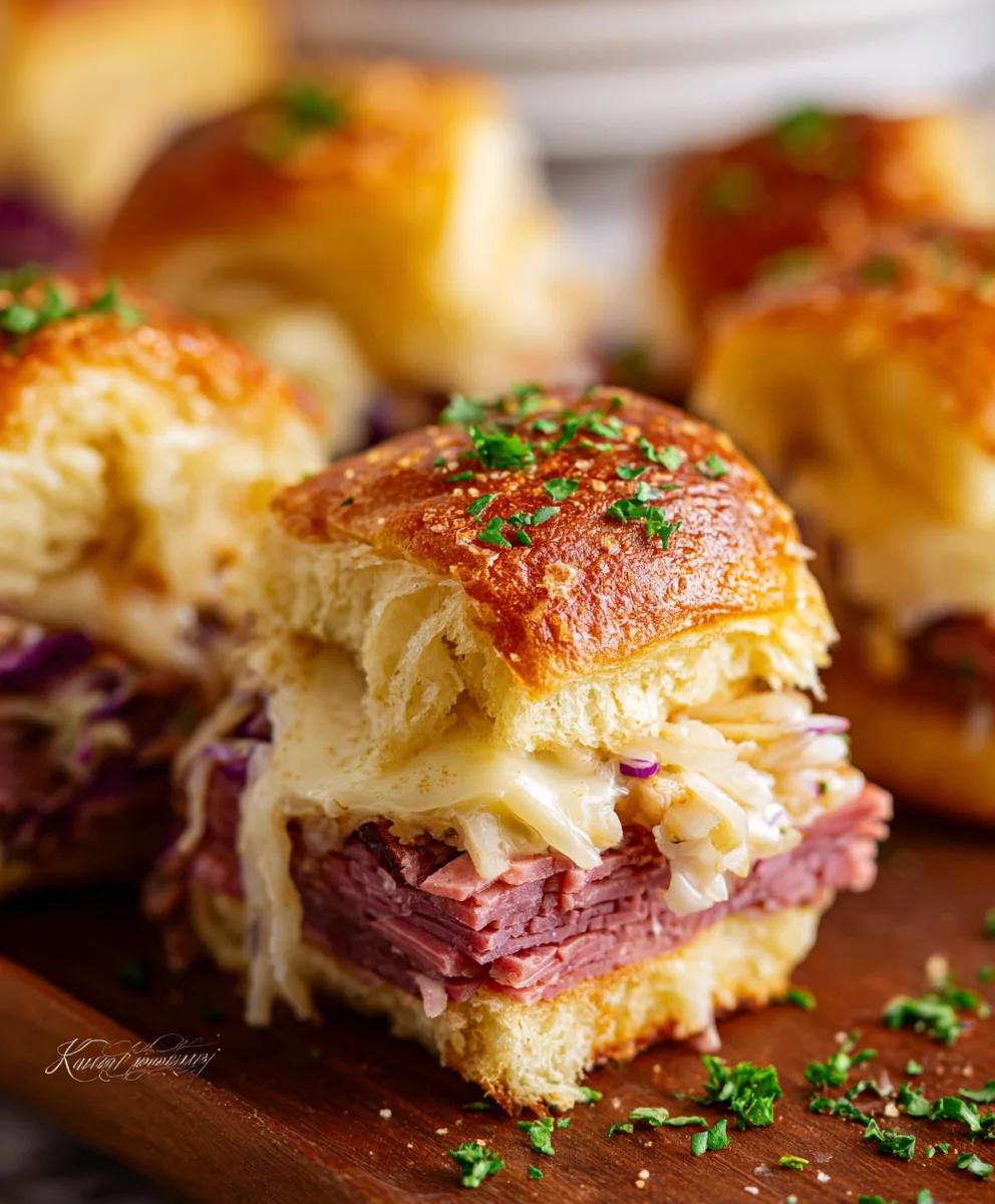 Amazing Reuben Sliders- Easy Party Appetizer