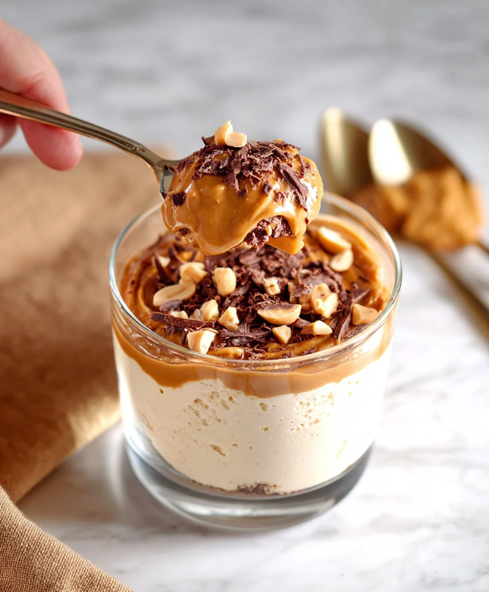 Creamy Peanut Butter Mousse - Healthy Cottage Cheese Treat