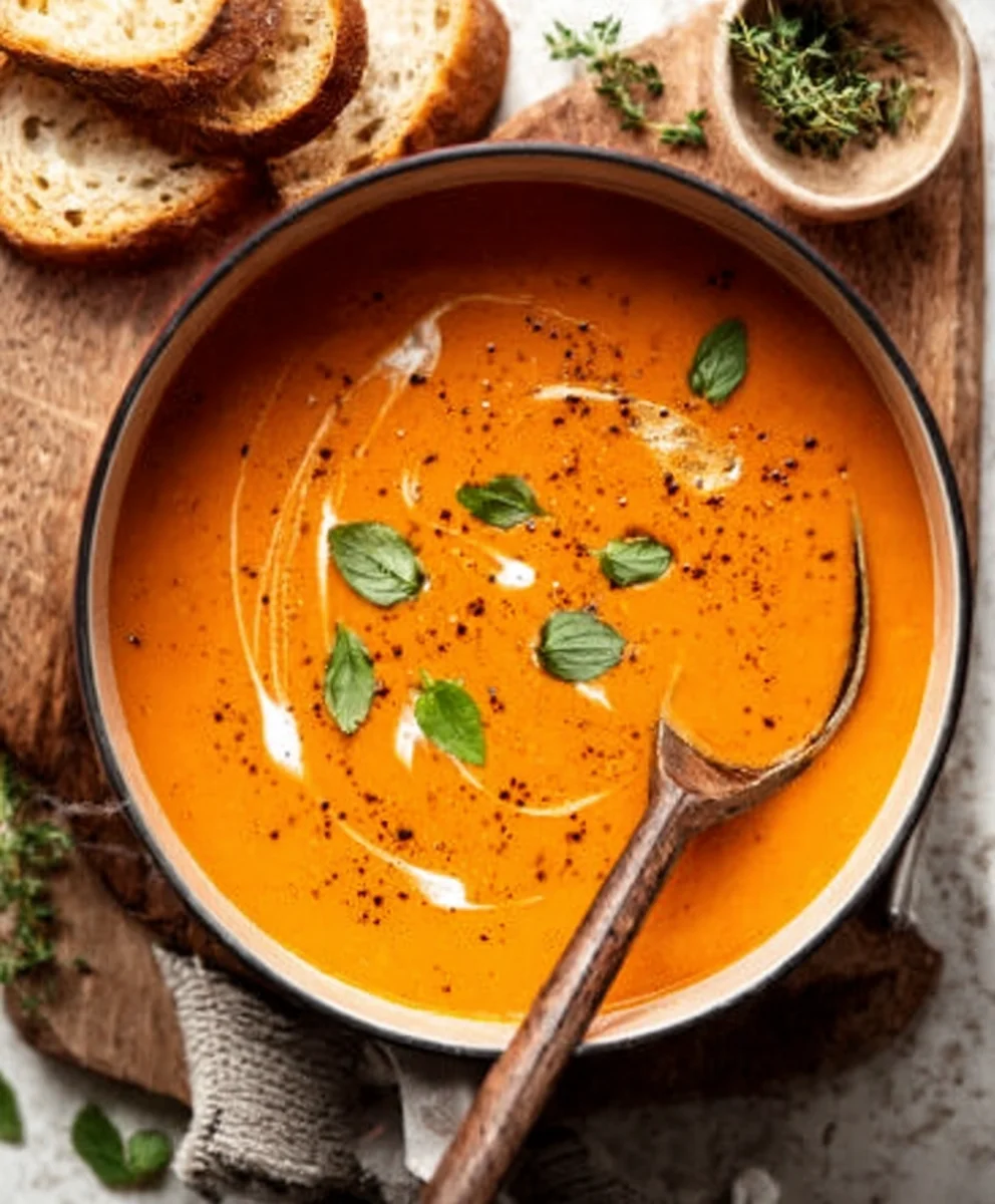 Easy Creamy Tomato Soup - Canned Tomato Comfort