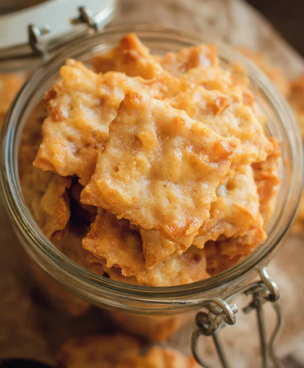Sourdough Cheddar Crackers-Crispy Tangy Homemade Snacks
