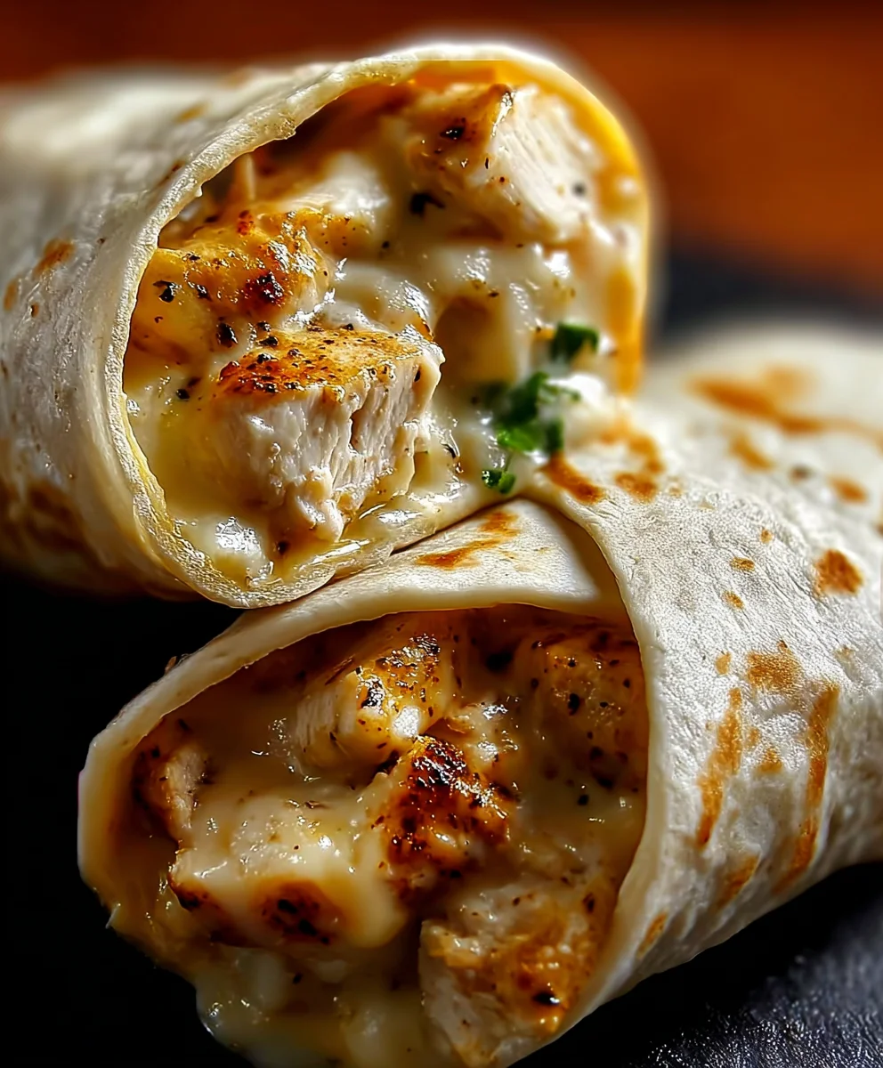 Cheesy Garlic Chicken Wraps - Easy & Delicious Recipe