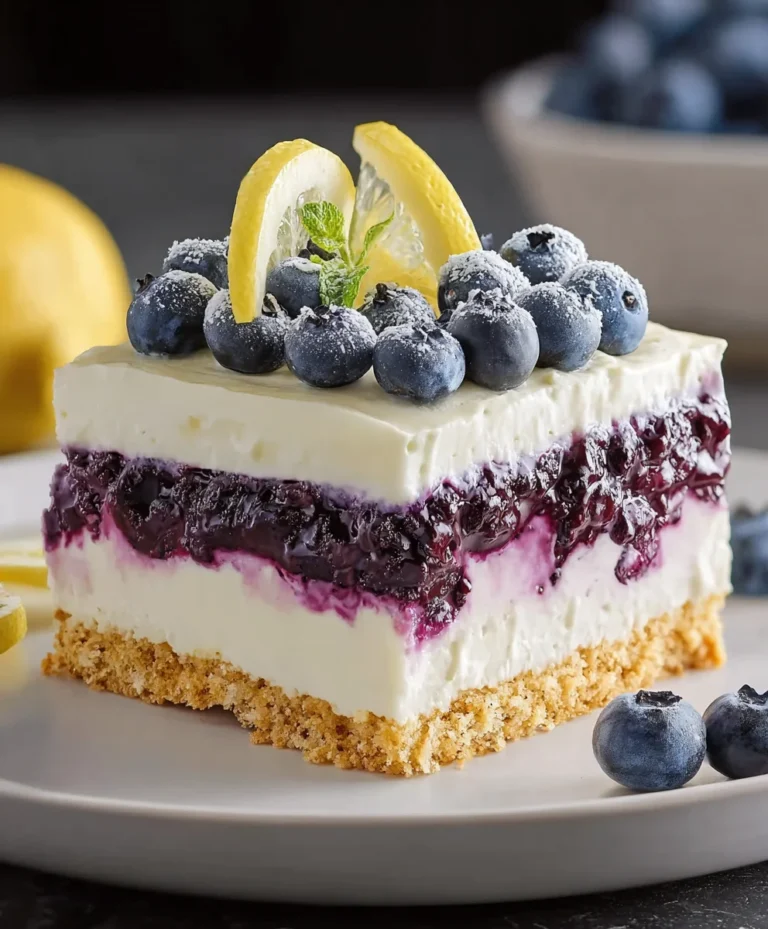 Lemon Blueberry Delight Recipe-Easy & Delicious Dessert