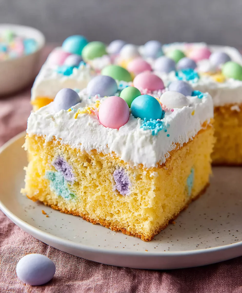 Easy Easter Poke Cake - Delicious Spring Treat