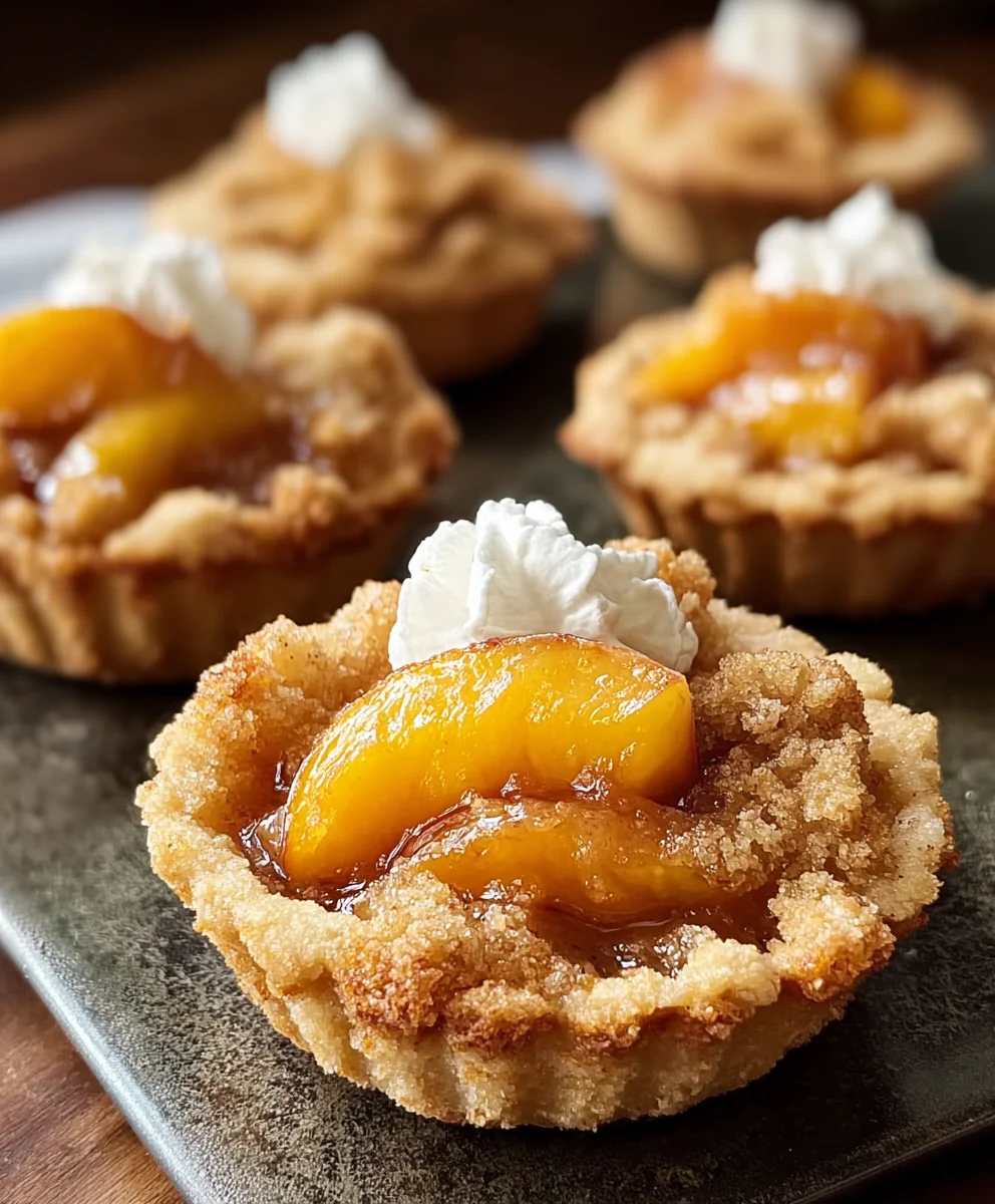 Peach Cobbler Cookie Cups-Sweet Dessert Bites