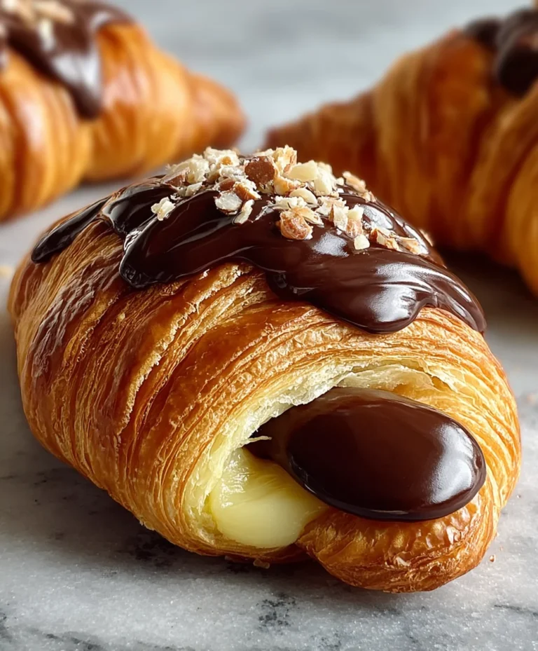 Boston Cream Pie Croissants-Decadent Dessert Pastry