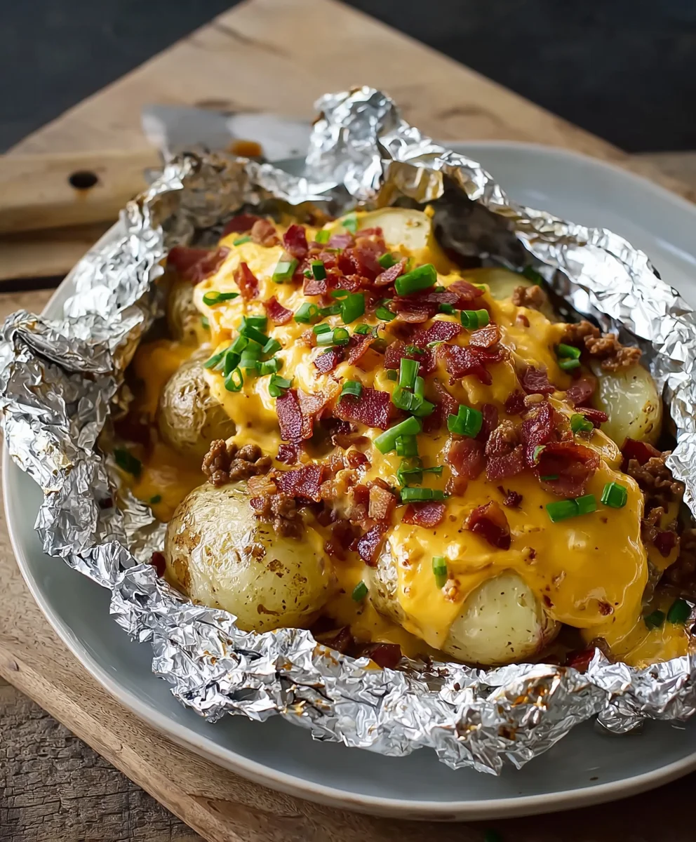 Cheesy Beef Beef Bacon Ranch Potato Foil Packs