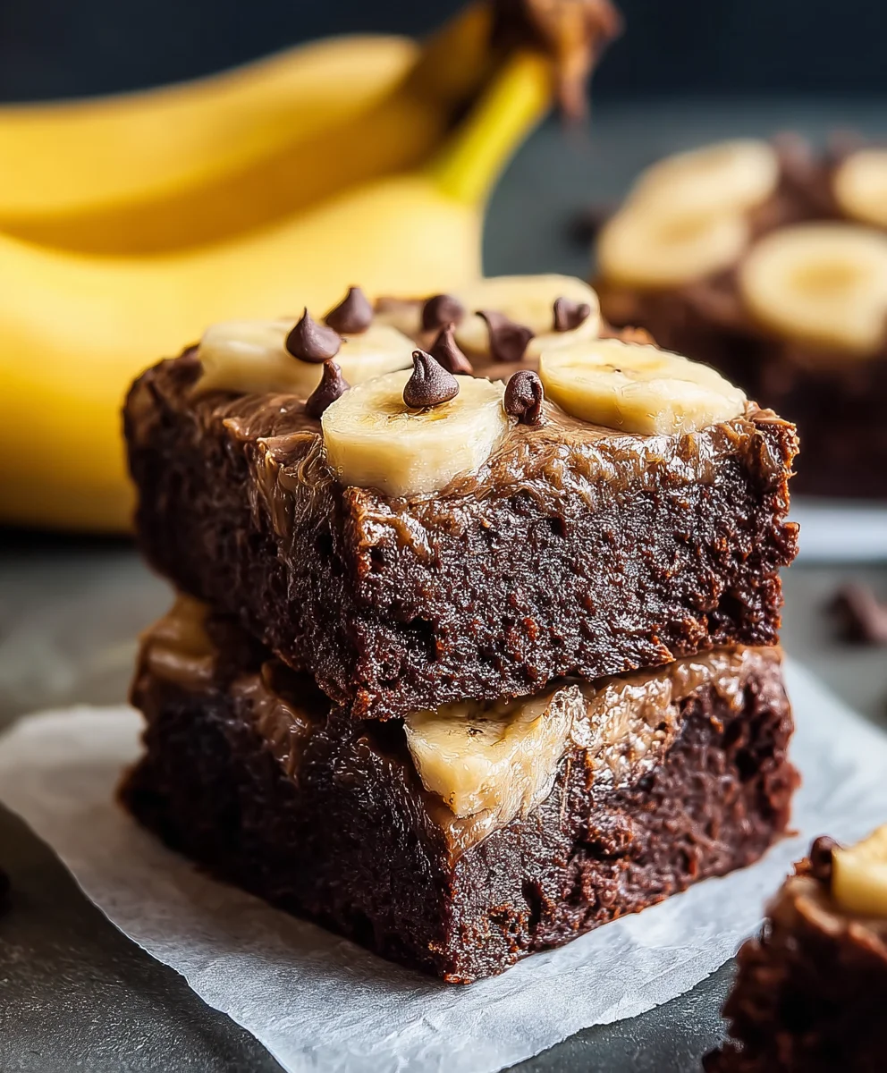 Fudgy Banana Brownies-Easy Delicious Dessert Recipe