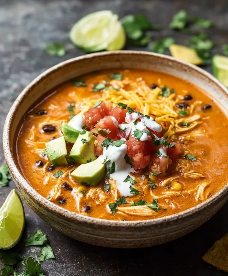 Easy Creamy Chicken Enchilada Soup Recipe