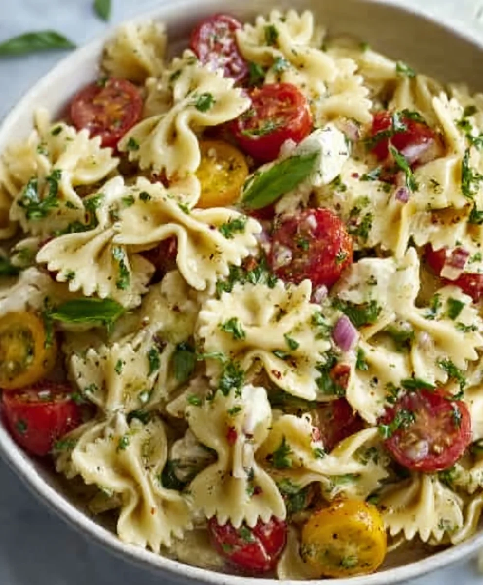 Easy Bow Tie Pasta Salad Recipe - Quick & Fresh Side